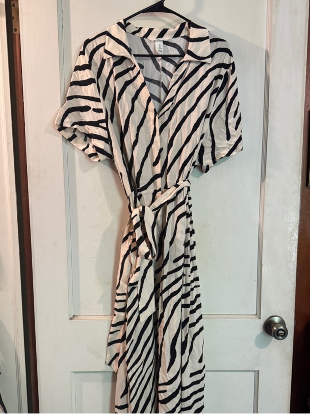 Zebra stripe H&M wrap dress